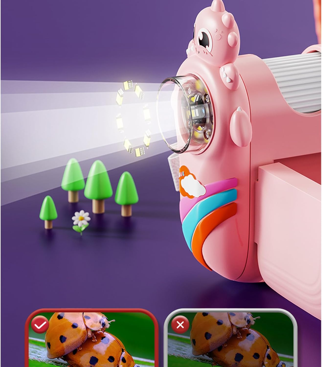 手持ち式キッズ顕微鏡1000倍拡大カメラ LEDライトとLCDディスプレイ付き 探検家ポータブル顕微鏡に最適