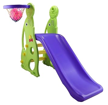 FLIPZON Baby Slide - Garden Slide in Dolphin Shape for Kids at Home and School - Unbreakable Plastic, Indoor-Outdoor (Foldable), Multicolor