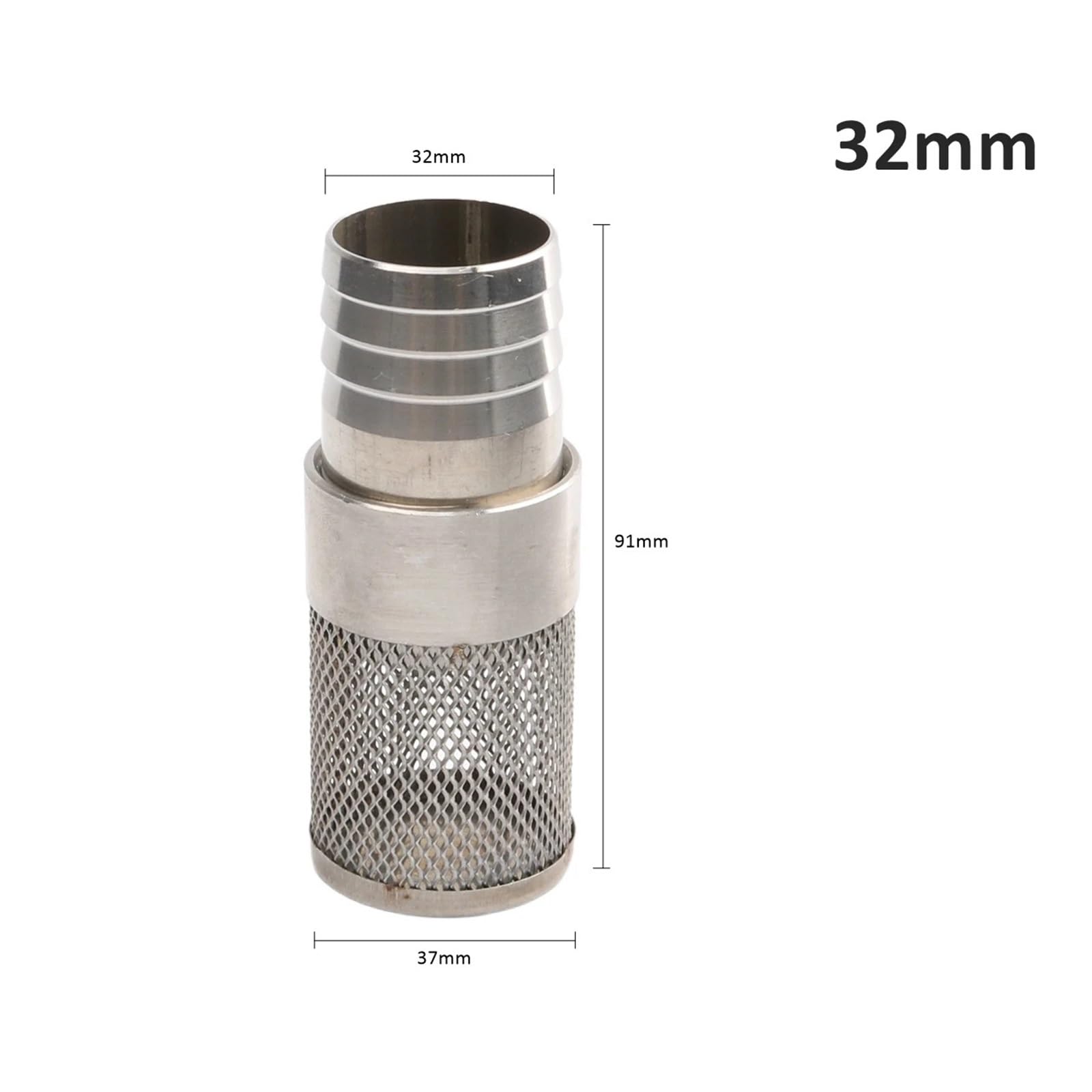 Filtro para manguera de jardín, Filtro de manguera jardín acero inoxidable con malla 20-63 mm for bombas agua riego(32mm)