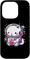 Vista 17 de iPhone 16 Kawaii Cat Bubble Boba Tea In Space Astronaut Anime Girls Case