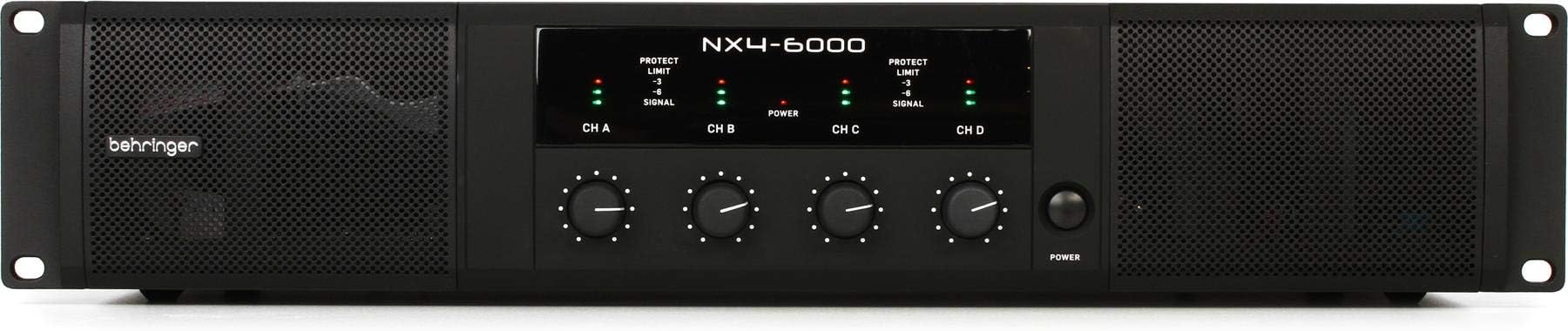 NX4-6000 Ultra-Lightweight 6000 Watt 4 Channel Class-D Power Amplifier with SmartSense Loudspeaker Impedance Compensation