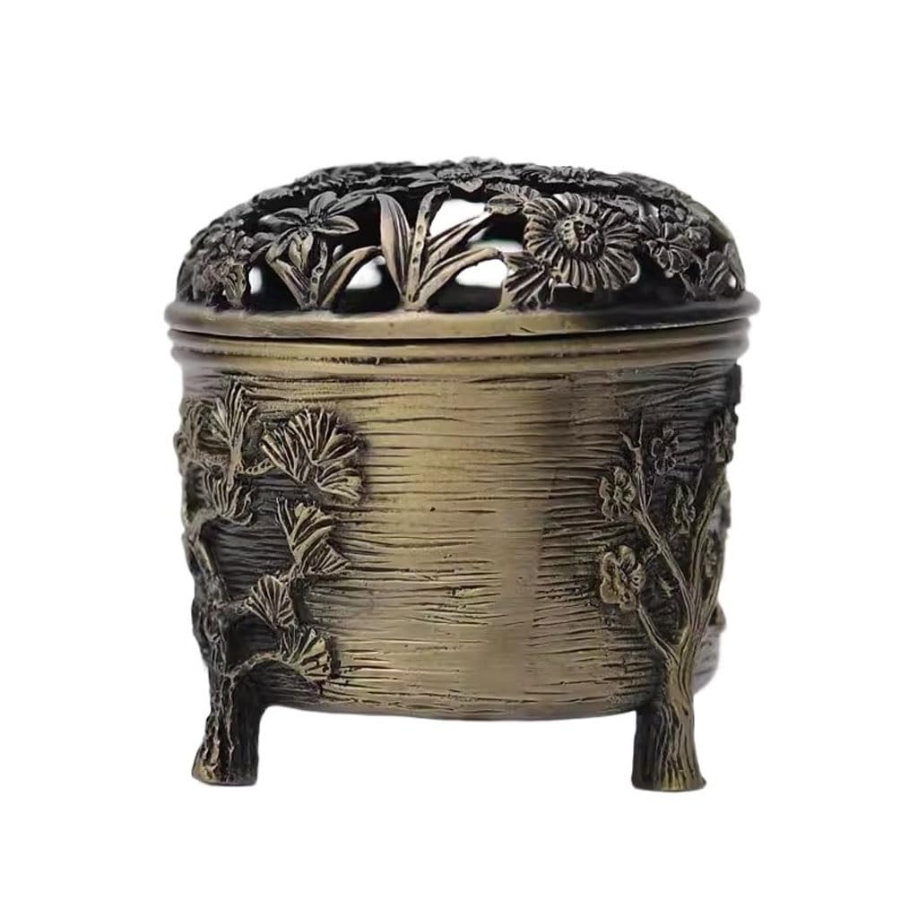 Incense Holder Base Chinese Antique Copper Incense Burner Household Indoor Sandalwood Creative Aromatherapy