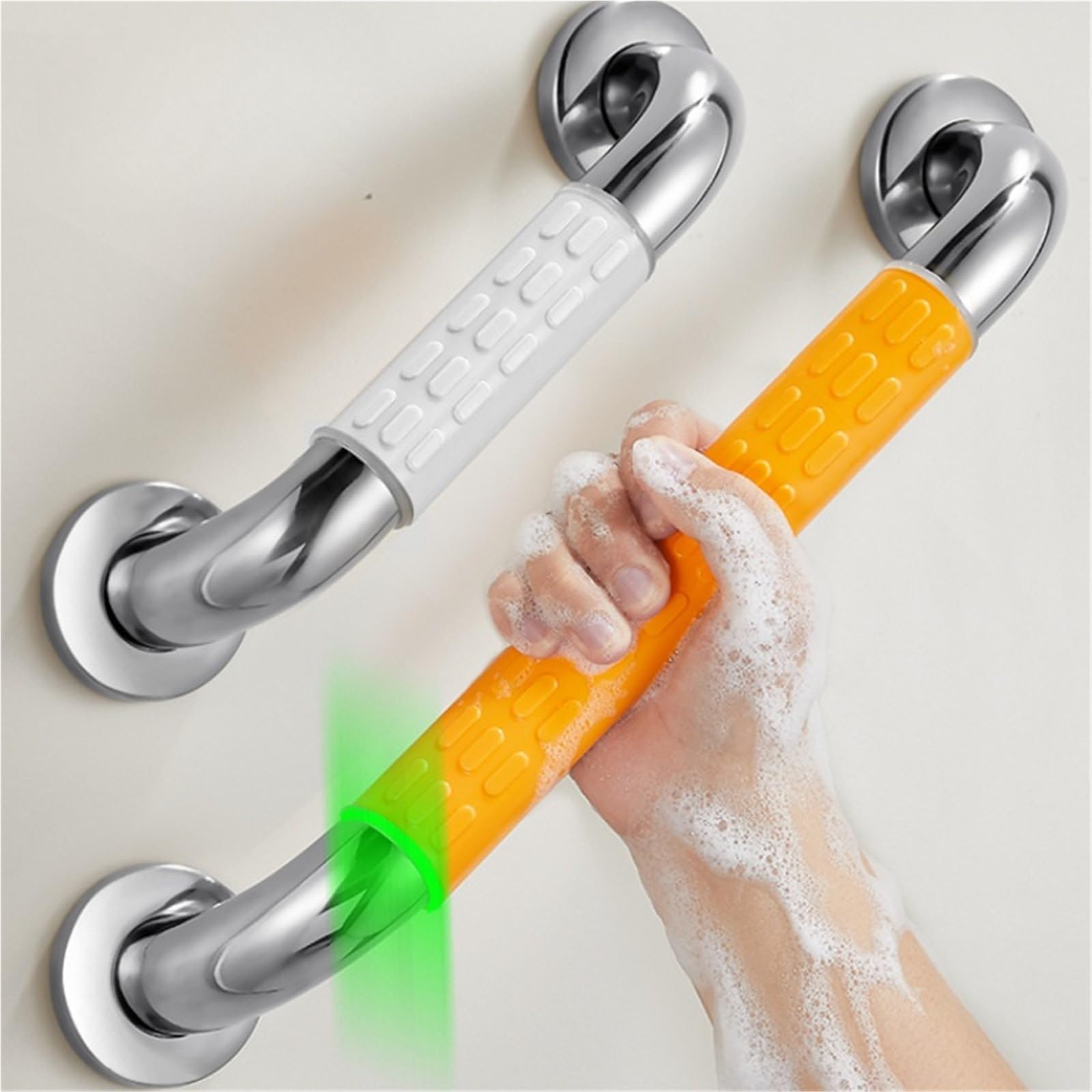 Barras de Apoyo para baños Asa de baño para Personas Mayores, Agarre Fuerte para Inodoro, asa de Seguridad para baño, pasamanos, Accesorios para Barra de Agarre(304 White - 68CM)