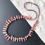 Weckan Feng Shui Wealth Rainbow Turnaline Anhänger Halskette Authentische Heilung Chakra Kristall Reiki Amulett Glück Reichtum Ward Off Böse Spirituosen Halskette,Style 4