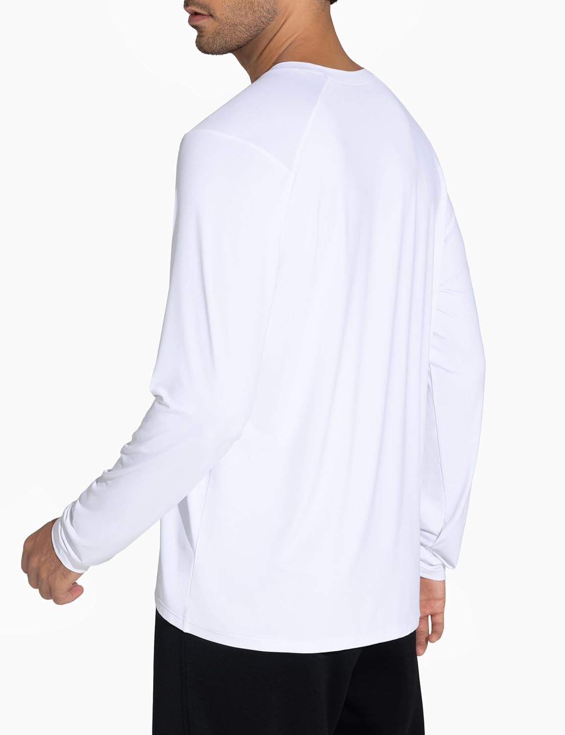 THE GYM PEOPLE Men's Lightweight Workout Shirts Loose Fit Long Sleeve Crewneck Athletic Tops - Image 3