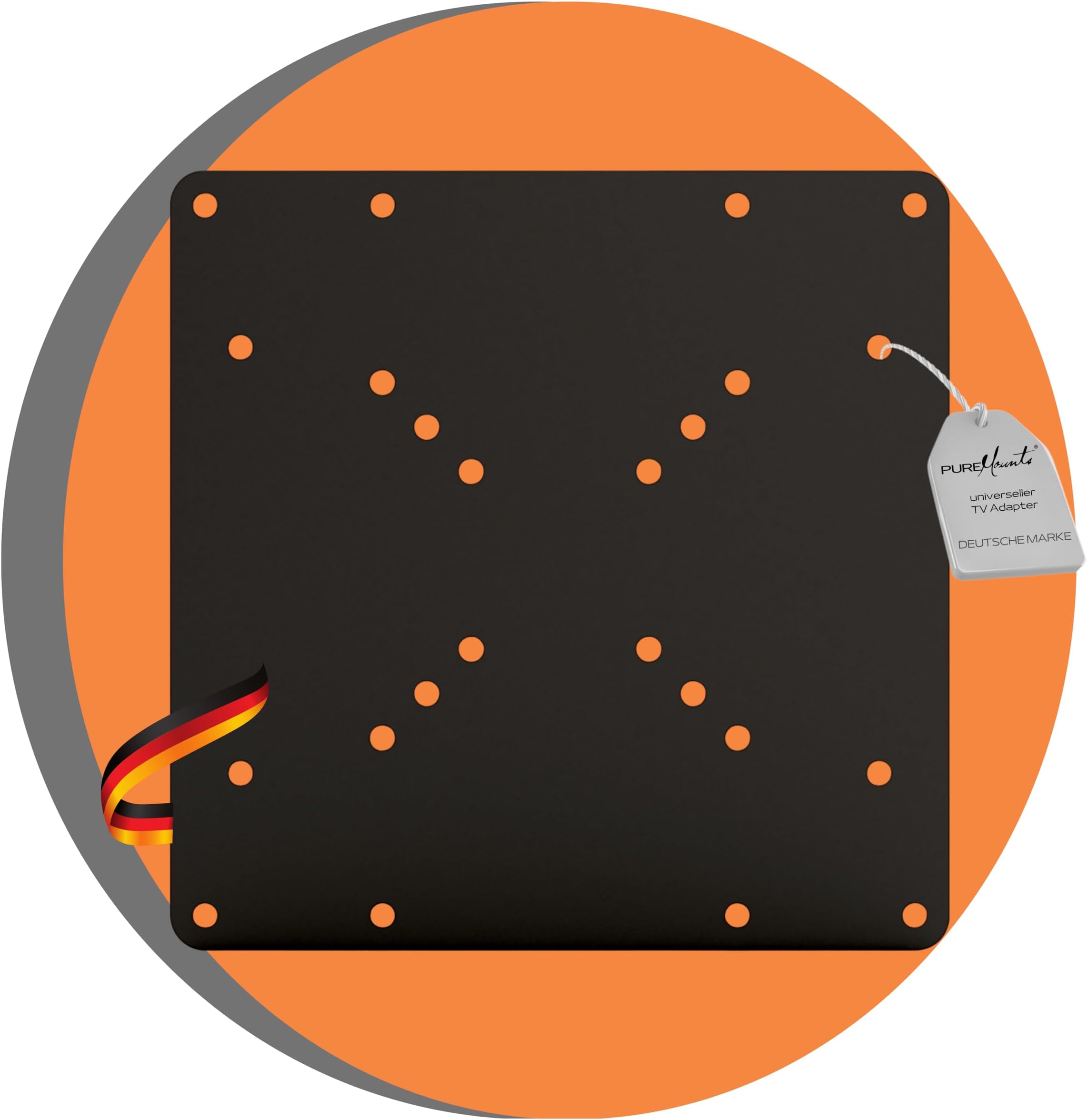 PureMounts PM-Adapt-A - Universal VESA TV Mount Adaptor Plate for VESA 50x50 up to 200x200, max. Load 30kg