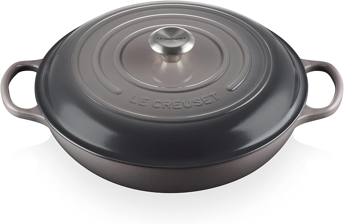 Le Creuset Enameled Cast Iron Signature Braiser, 5 qt., Oyster