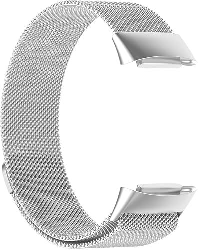 SAKINU Stainless Steel Milanese Watch Band Magnetic Mesh Strap For Fitbit Charge 5 Charge 6 Fitness Tracker