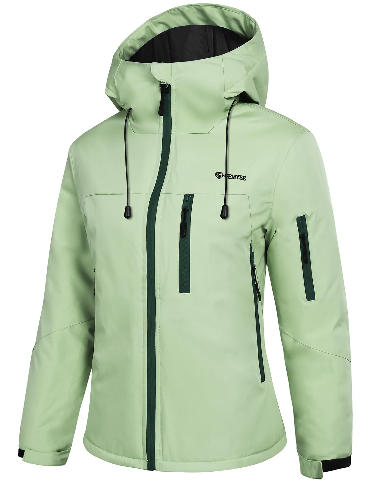 GEMYSE Donna Giacca da Sci con Bretelle Interne Invernale Calda Impermeabile e Antivento Giubbotto da Montagna Ideale per Snowboard Escursionismo e Sport sulla Neve