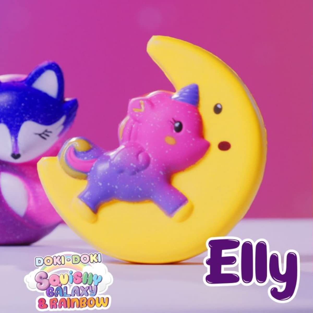 Sbabam, Doki Doki Squishy Galaxy and Rainbow, gry dla dzieci z kioskiem, zabawki Squishy, małe miękkie gumowe lalki, zestaw 3 saszetek, pomysły na prezenty dla dzieci, od 3 lat