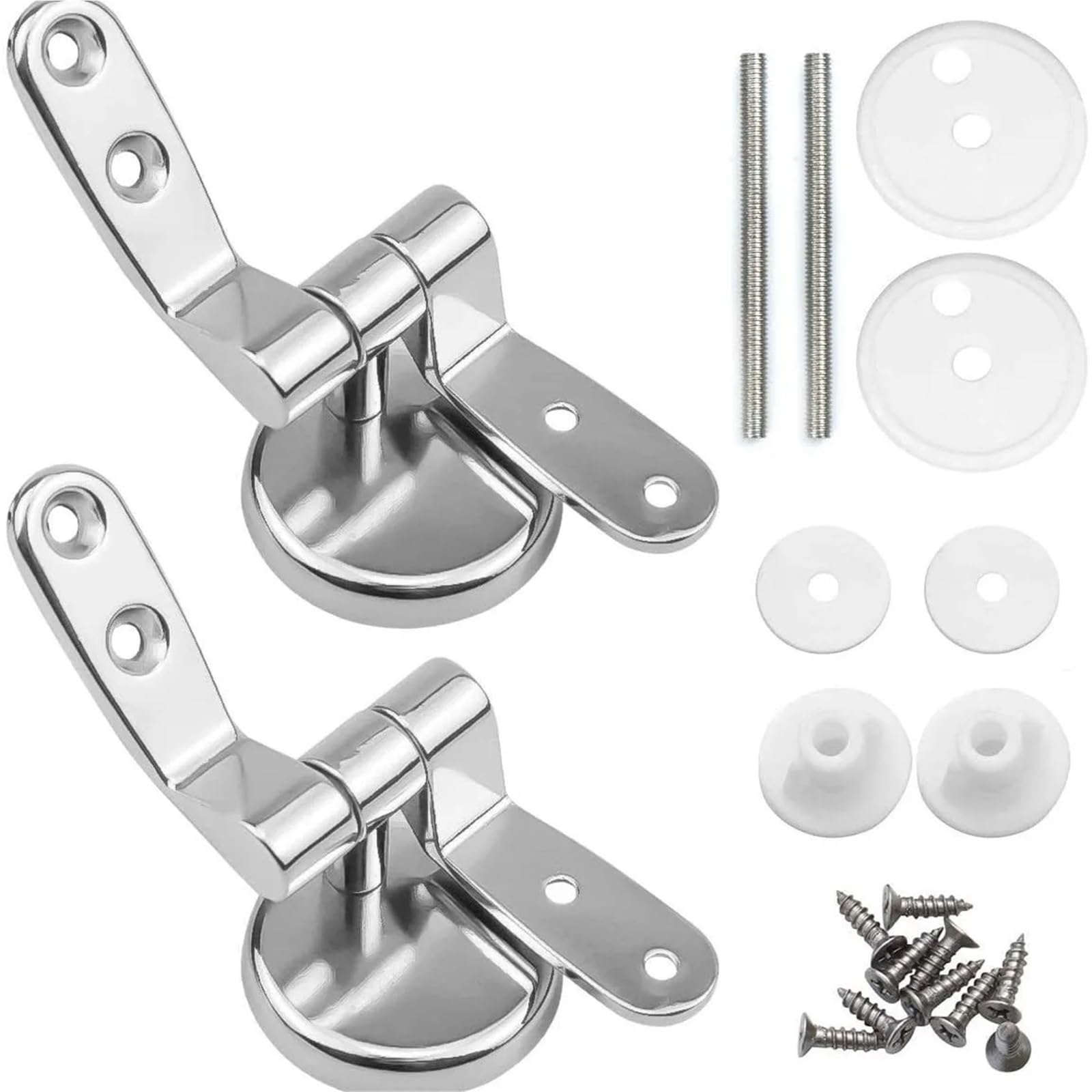 Kit de repuesto bisagras for asiento inodoro, aleación Zinc, conectores tapa, accesorios universales for, piezas reparación, 2 uds Para Asientos