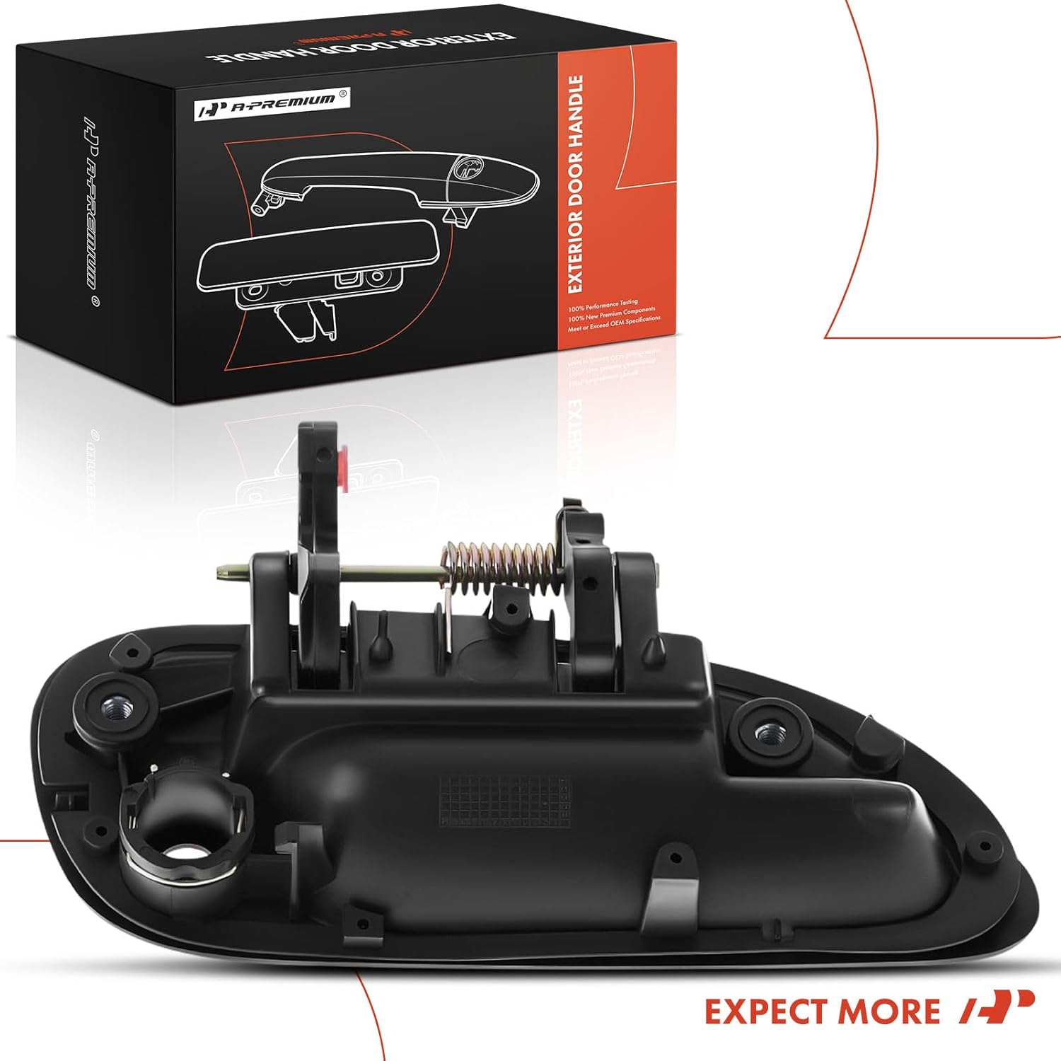 A-Premium Front Left Driver Side Exterior Door Handle Compatible with Honda Accord 1998 1999 2000 2001 2002 Coupe, Primed Black, Replace# 72180-S82-A01ZF