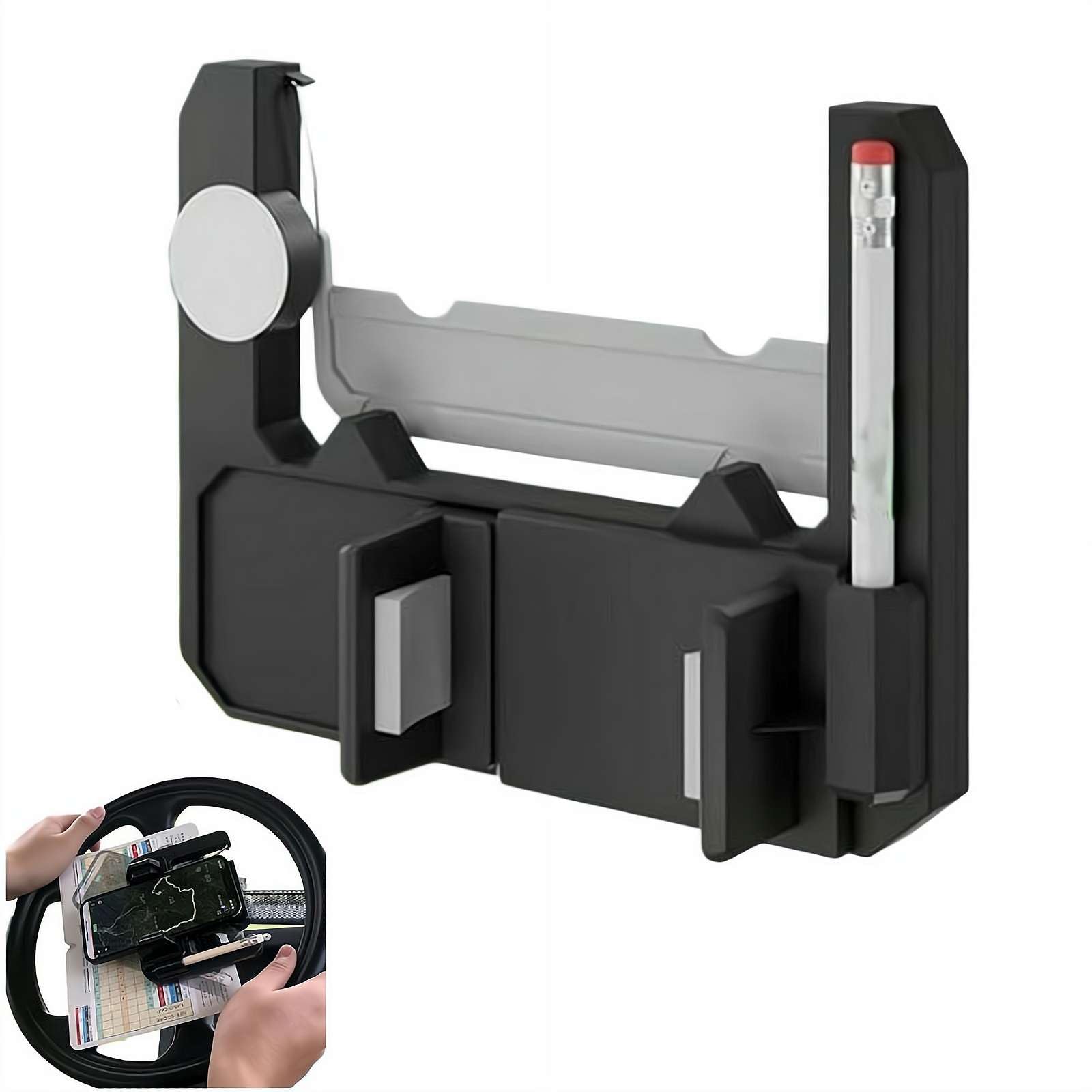Golf Cart Steering Wheel Cell Phone Mount, 2026 New Golf Cart Phone Mount with Scorecard Slot,Gift for Golfers Men Women
