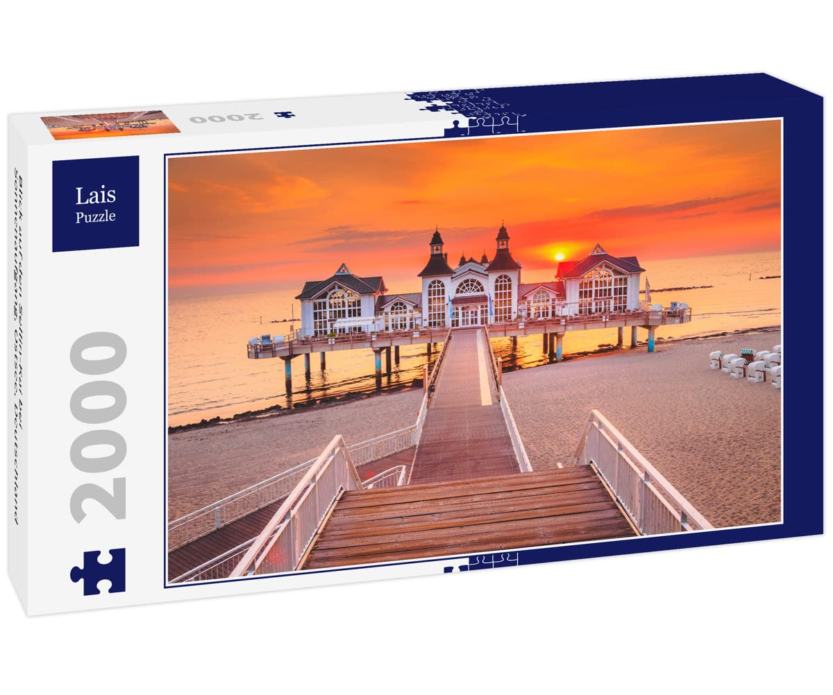 LAIS Puzzle – Sellin Pier Bei Sonnenuntergang, Ostsee, Deutschland – 2000 Teile, Atemberaubendes Motiv