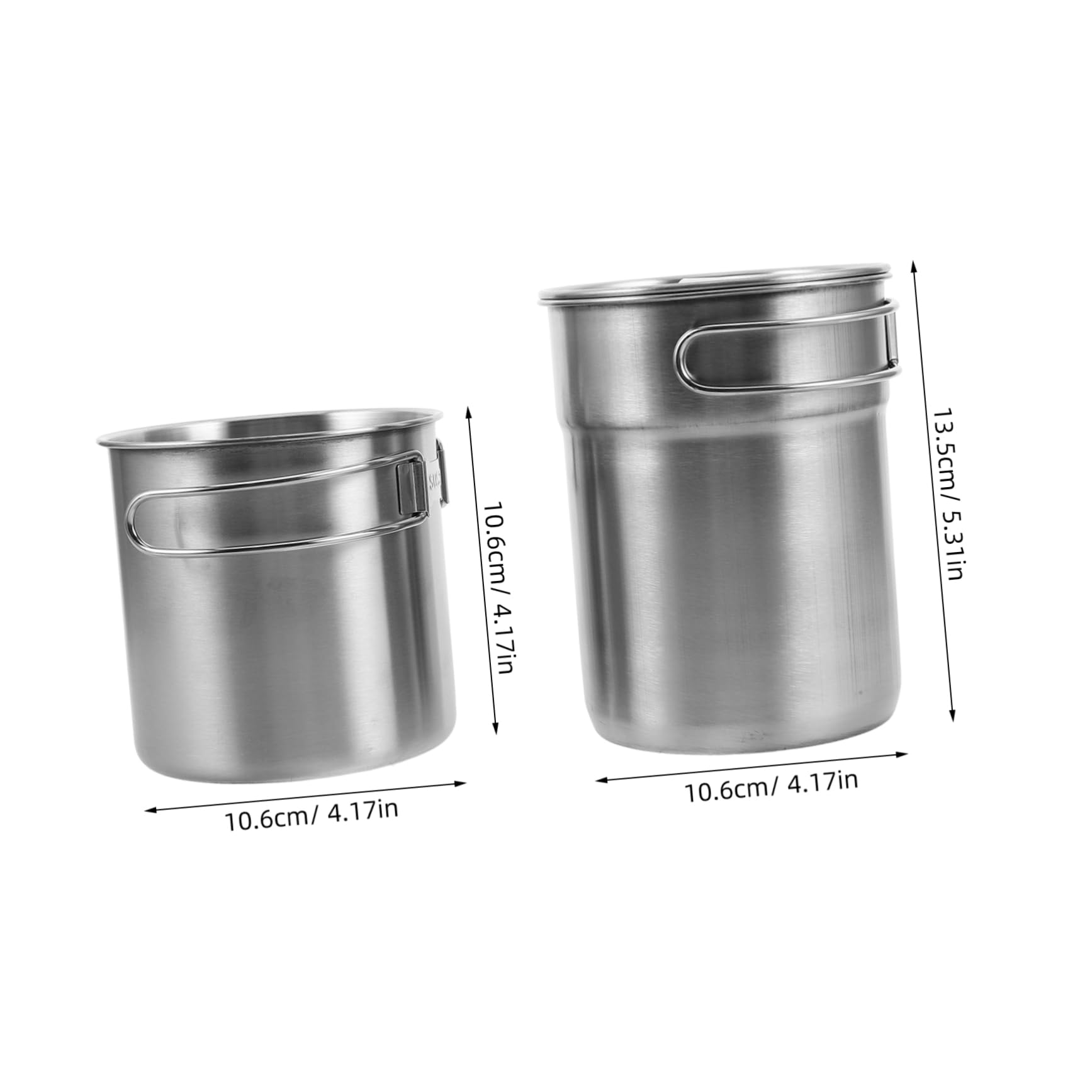2stücke Teiliges Set Faltbare Campingbecher Mit Griff Leichte Stapelbare Tassen Für Outdoor-aktivitäten Und Rucksacktouren Für Kaffee Und