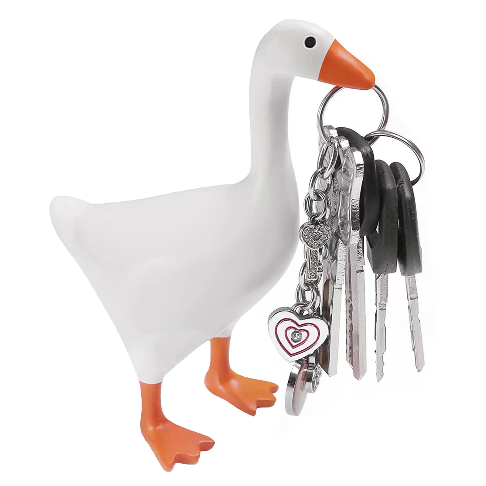 Tlence Portachiavi Magnetico Oca - Statuetta Resina Kawaii Con Becco