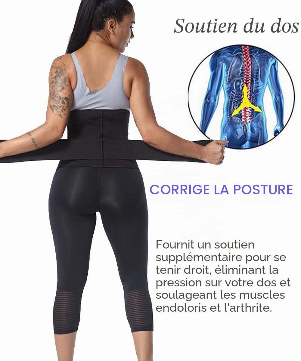 SEXYWG Ceinture de Sudation Femme Abdominale Néoprène Ajustable Corset Gaine Ventre Plat Sauna Sport Soutien du Dos