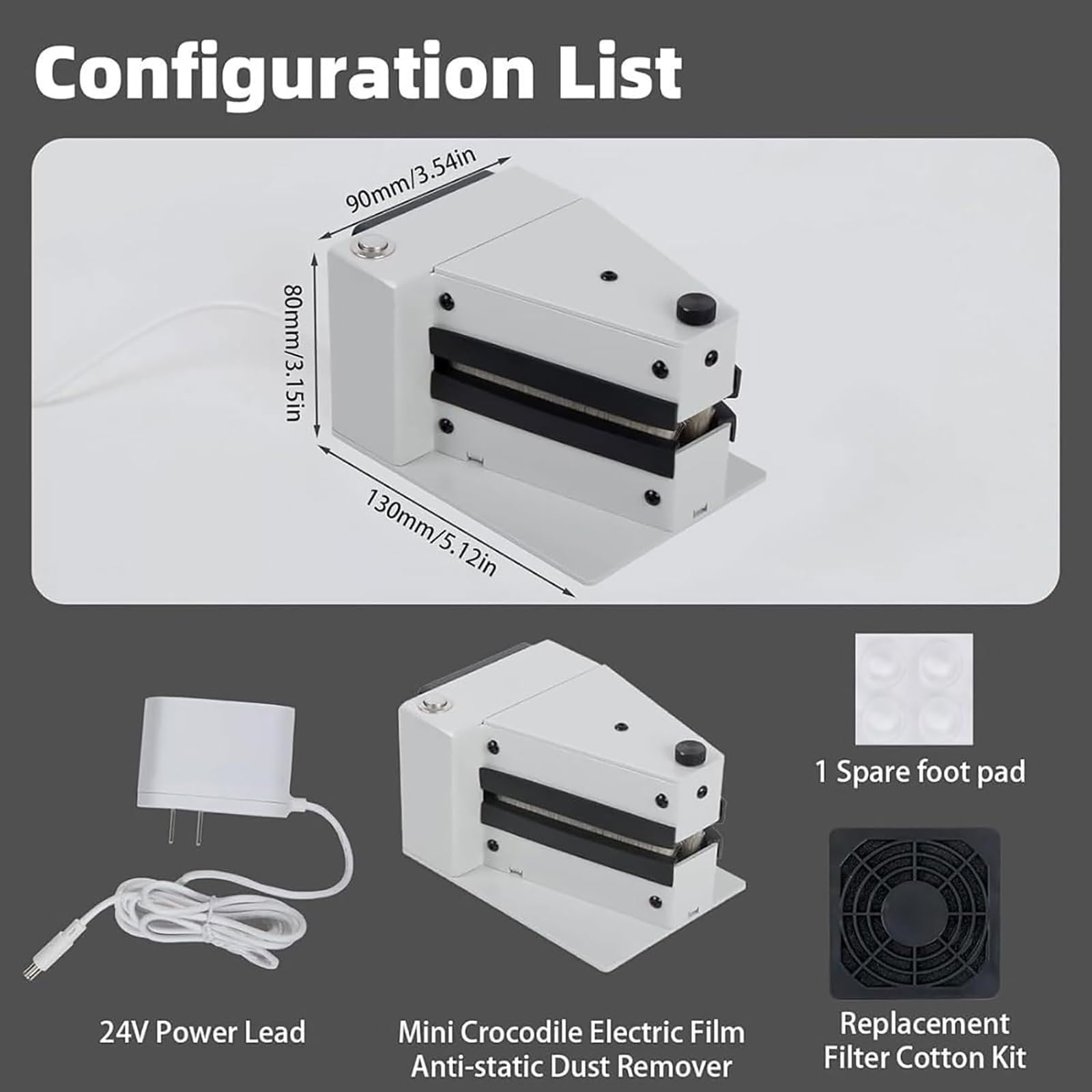 NGARY Kit De Limpieza De Negativos, Limpiador Antiestático De Presión Ajustable con Filtro, Ventilador Y Cepillo De Limpieza, Compatible con Películas De 135/120/4x5, para Estudios Fotográficos
