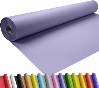 SMART&CASUAL 36" x 1,500" (125') Light Purple Kraft Craft Paper Roll for Gift Wrapping Bulletin Board Bouquet Flower Art Packing Parcel Table Covering 80GSM 55LB (Light Purple, 36" x 125')