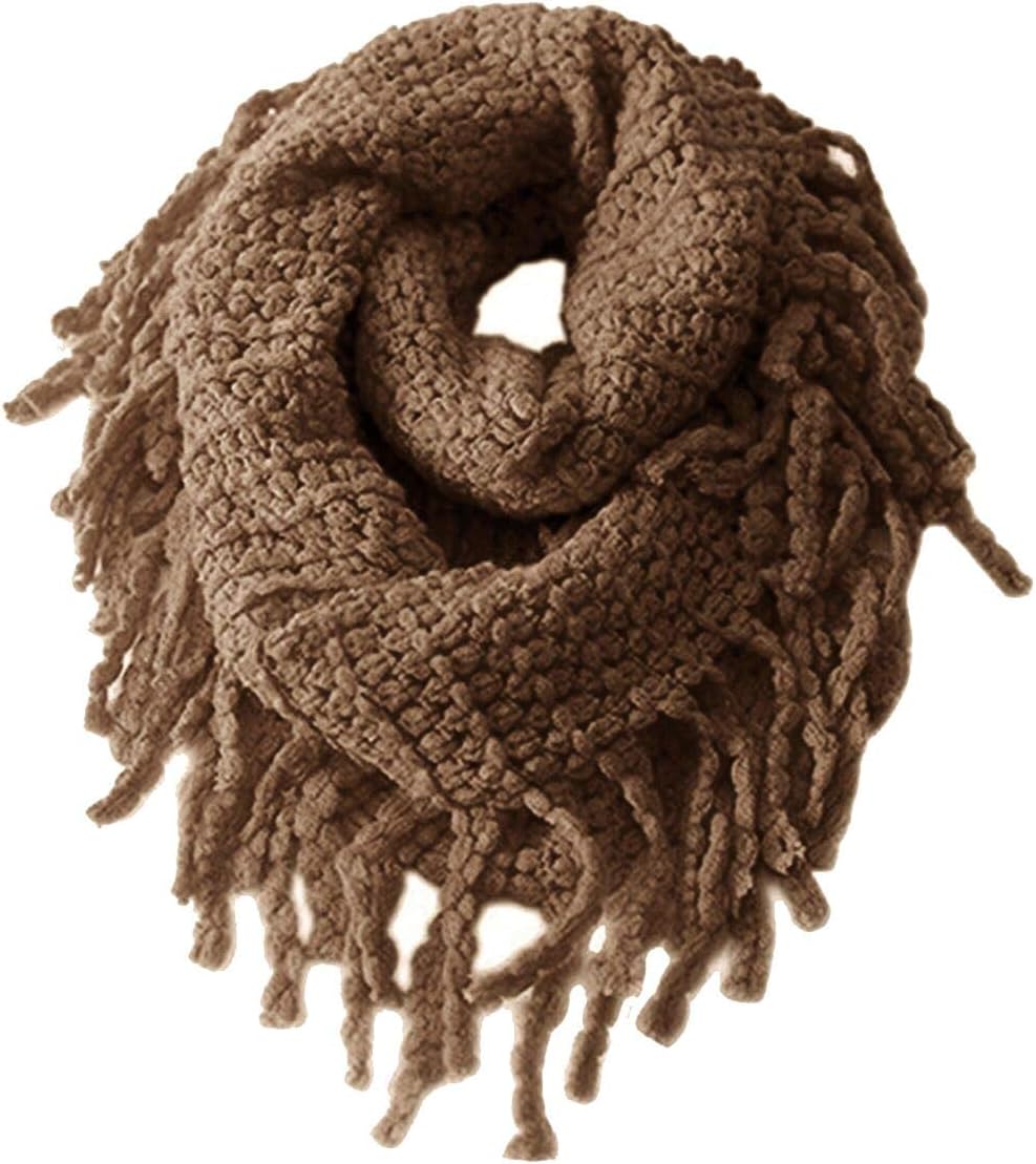 Eforstore Unisex Baby Infant Kids Toddler Boys Girls Warmer Fall Winter Thick Knit Wool Soft Infinity Scarf Neck Long Scarf Shawl