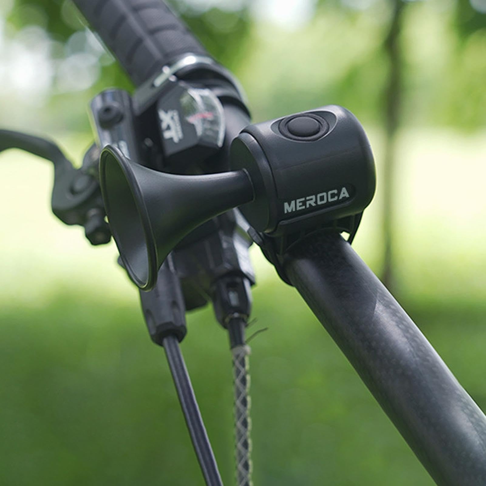 Alarma de bocina de bicicleta, 120 dB, súper fuerte, bocina eléctrica para bicicleta con botón de espera largo, funciona con pilas y IPX4, resistente al agua, timbre de bicicleta ruidoso para