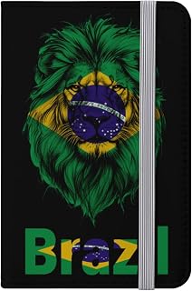 Lion funny Brazil flag Passport Holder Covers Premium PU Leather Passport Holder Wallet for Women Men Travel Documents Organizer Protector