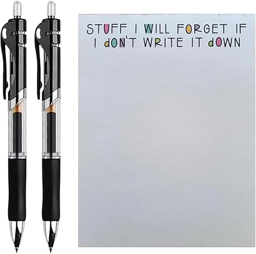 Quirky - Juego de bloc de notas de lista de tareas, 50 blocs de notas novedosas, notas adhesivas divertidas, bloc de notas para planificador diario,