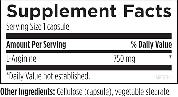 Designs for Health L-Arginine 750mg - Vegetarian Amino Acid Supplement + Nitric Oxide Precursor - Promotes Heart + Immune Health (120 Veg Capsules)
