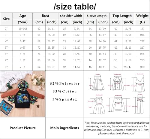 Nubeehoho Toddler Baby Boys Dinosaur Sweatshirts Casual Pullover Cotton Crewneck Hoodie Winter Long Sleeve Cartoon Tops Shirts Clothes With Cool Wings For Kids 5 Years 8130-5T #TOP6