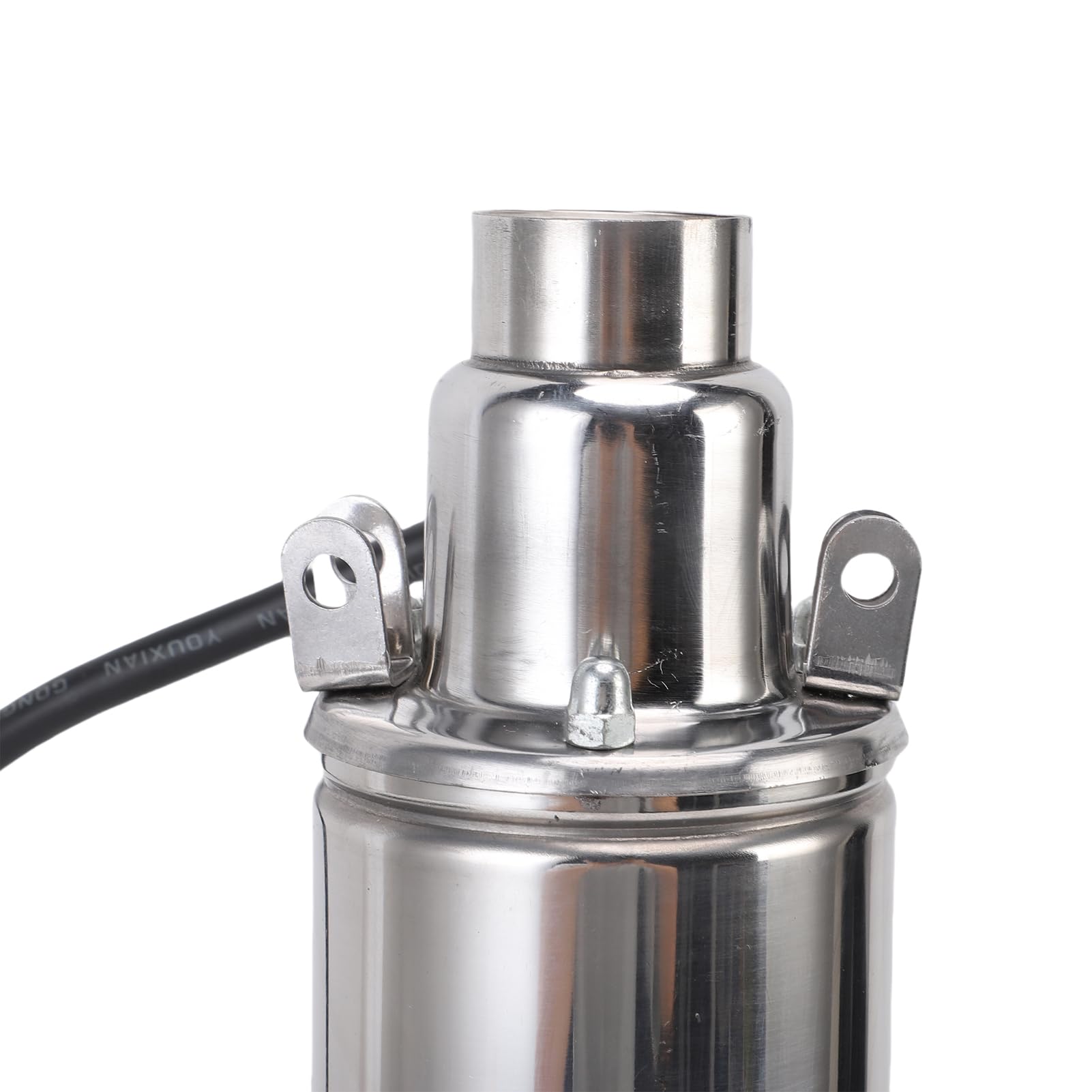 AMONIDA Pompa Sommergibile Solare per Pozzi Profondi 12V 220W, Kit Pompa per Pozzi Profondi in Acciaio Inossidabile Ad Alto Sollevamento da 30 M con Cavo di Alimentazione da 10 Metri per
