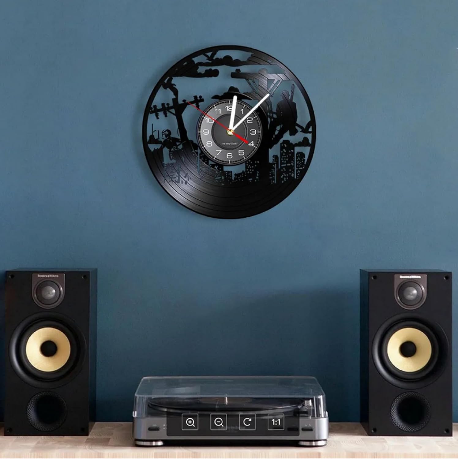 30Cm Vinyl Record Wall Clock Lineman Silhouette Electrician Wall Clock Line Life Electrical Lineman Utility Worker Vinyl Record Wall Clock Lineworkers Gift