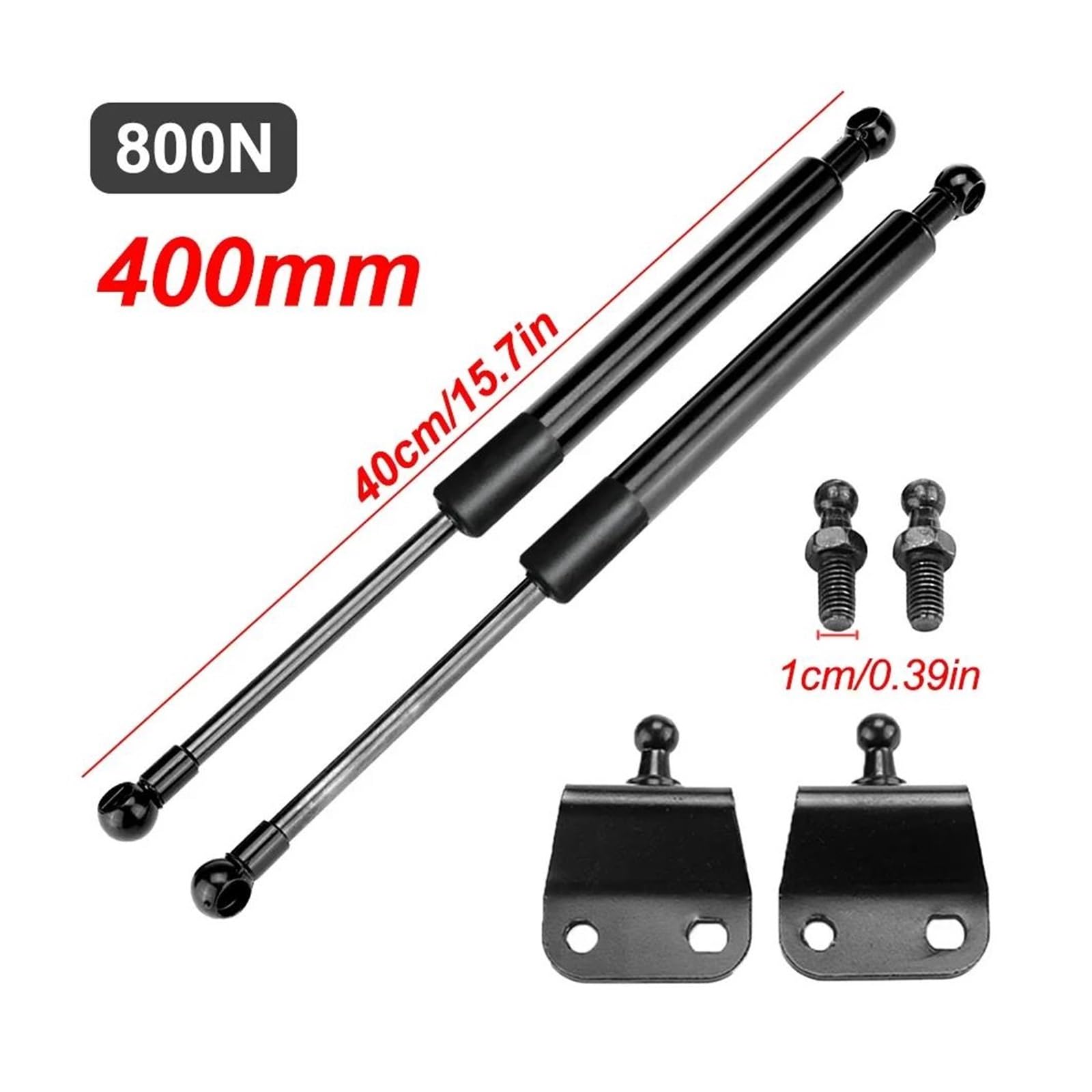 Auto Gasdruckdämpfer 800N 300 350 400mm Für Auto Für Wohnwagen Für Türen Fenster Für Luken Gasdruckfederstangen Gasfederunterstützung Kofferraum Motorhaube Motorhauben Lifter(400mm)