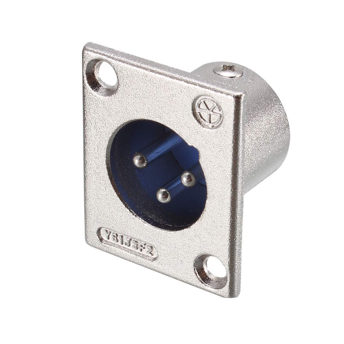 N/A 3-polig XLR männlich Klinke Montage auf Panel für Mikrofon Anschluss Adapter Konverter Audio Lautsprecher Silber 1 Stück