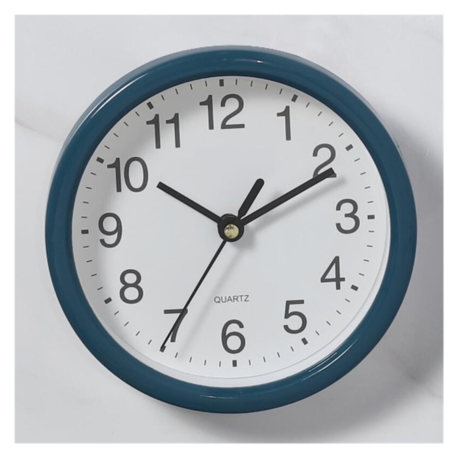 LUYSGBXR Wall Clock Small Wall Clocks With Frame Transparent Plastic Candy Colors Mute 15cm Hanging Watch Clock Living Room Home Decor(Deep Blue)