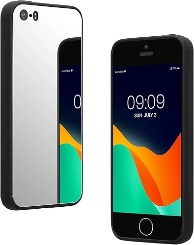 Miniatura 8 de kwmobile Funda de espejo compatible con Apple iPhone SE (1.Gen 2016)  iPhone 5  iPhone 5S - Funda con parte trasera reflectante para teléfono