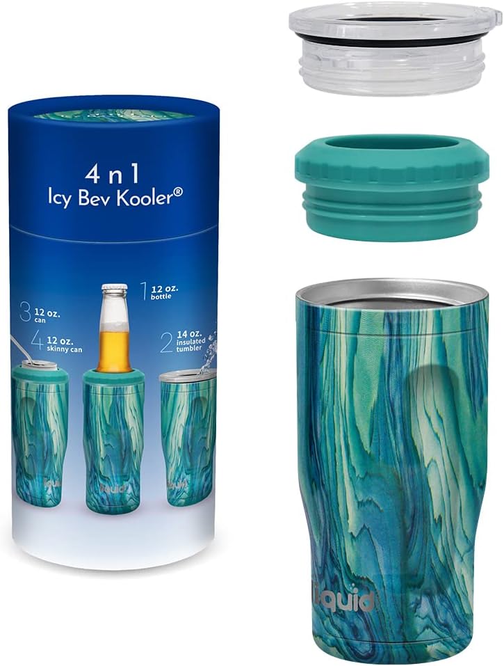 Icy Bev 4 in 1 Can or Bottle Insulator, Sleeves to Keep