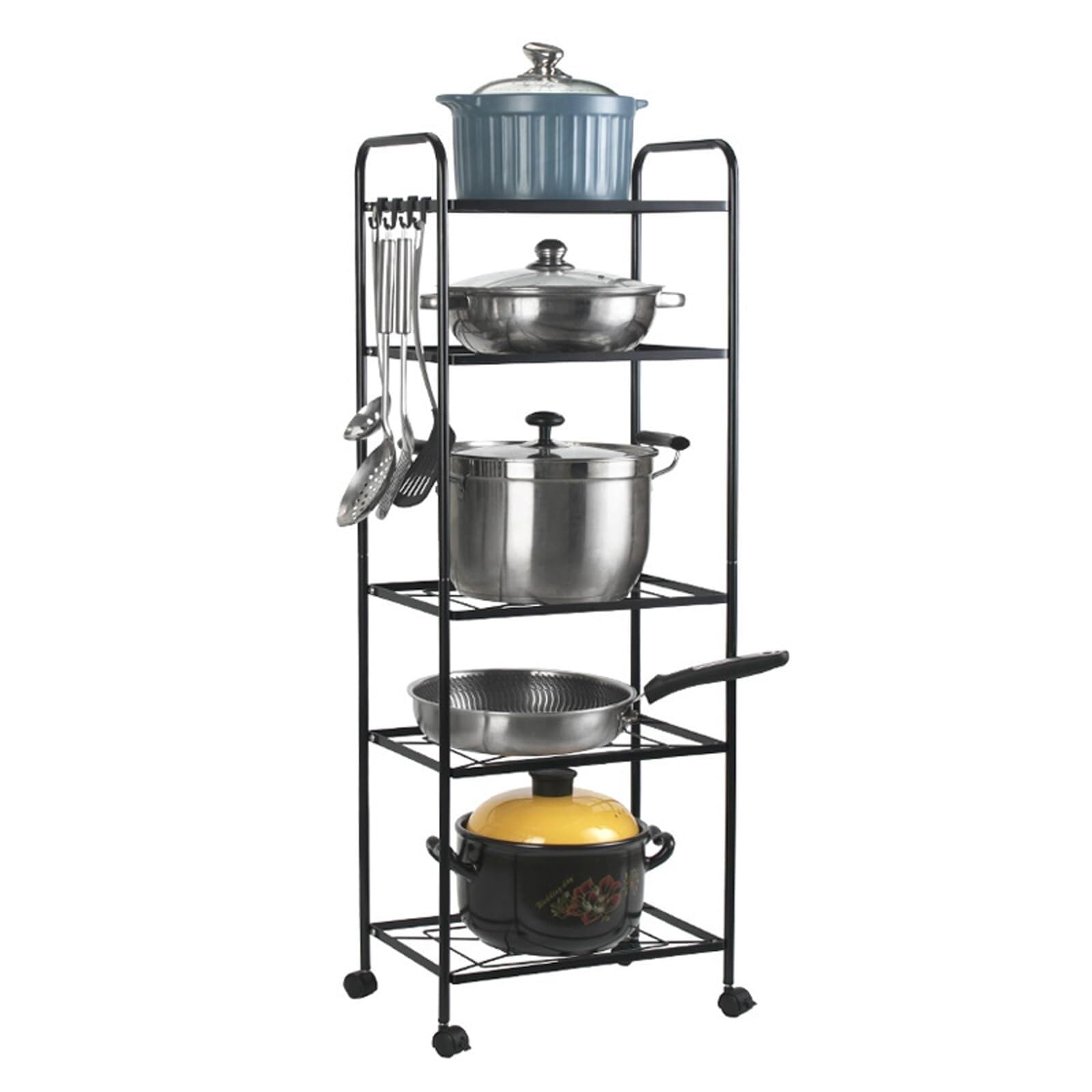 Supporto per pentole da Cucina a 5 Livelli, Organizer per pentole e padelle - Supporto Regolabile per pentole per un'organizzazione efficiente della Cucina - Supporti per pentole e padelle r