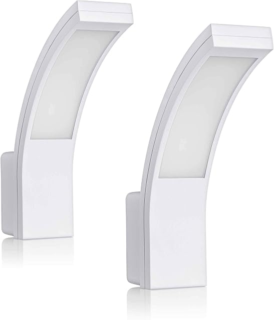 SEBSON® 2X Outdoor Wall Lights Mains Powered 15W 1100lm Cool White 5800K, IP54 LED Outside Lights White