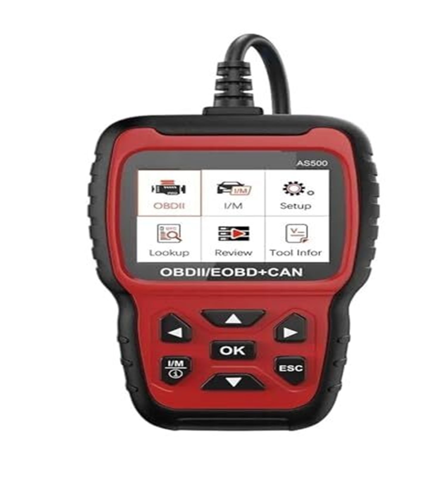Narzędzie diagnostyczne do samochodów AS500 Skaner OBD2 Czytnik kodów silnika osobowych, lekkich ciężarówek i SUV-ów