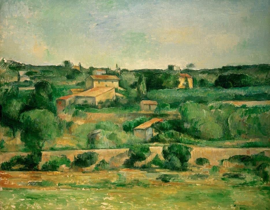 Toile Cézanne Bellevue 60x90cm pour habiller un grand mur vide de salon