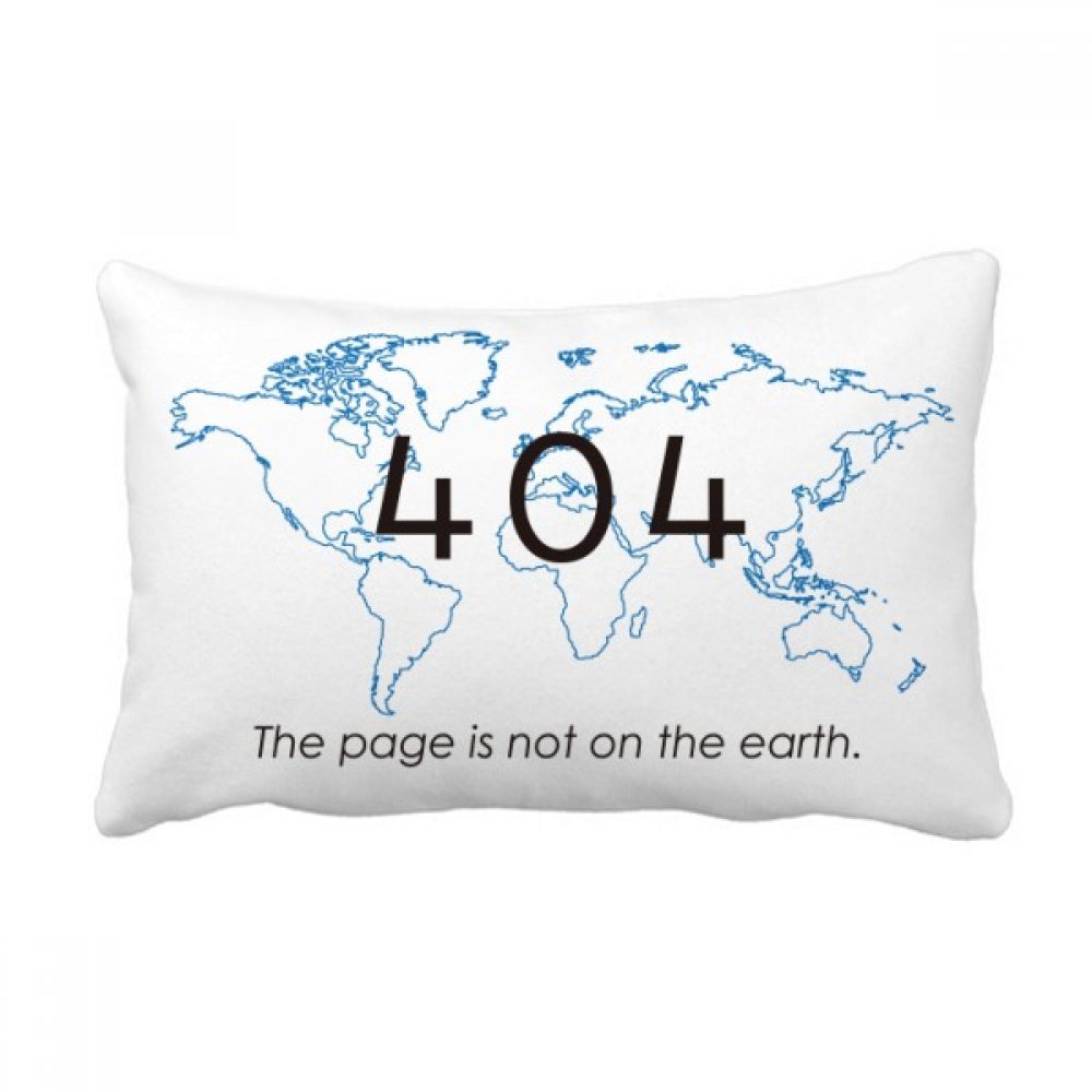 Oreiller Erreur 404 Page Not sur Terre grand coussin lombaire décoratif de salon