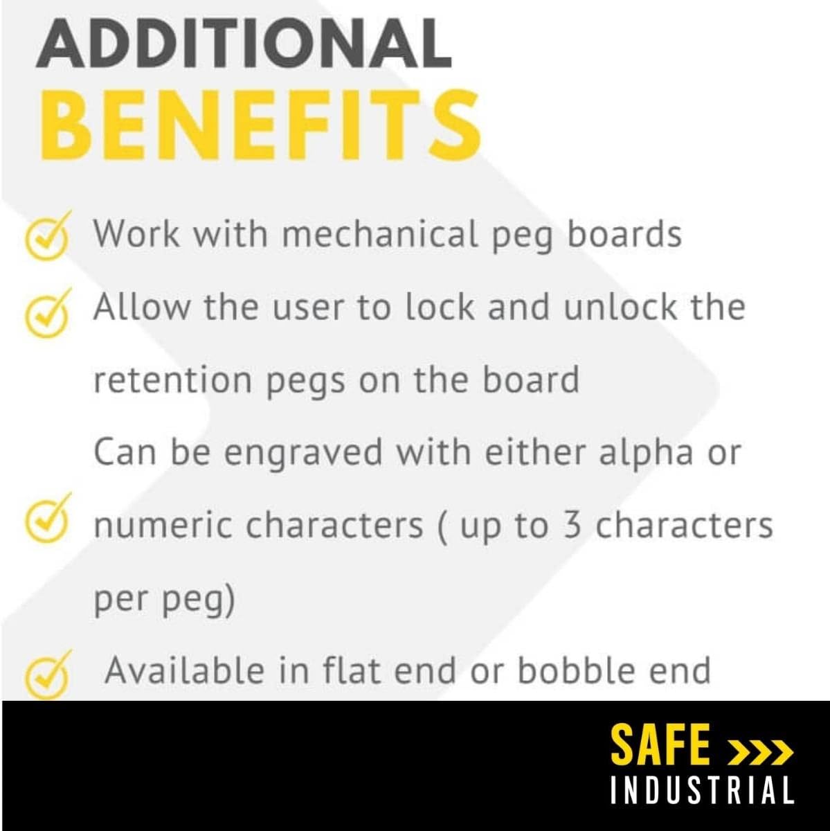 Buy Colored Access Pegs for Mechanical Peg Board System Secure