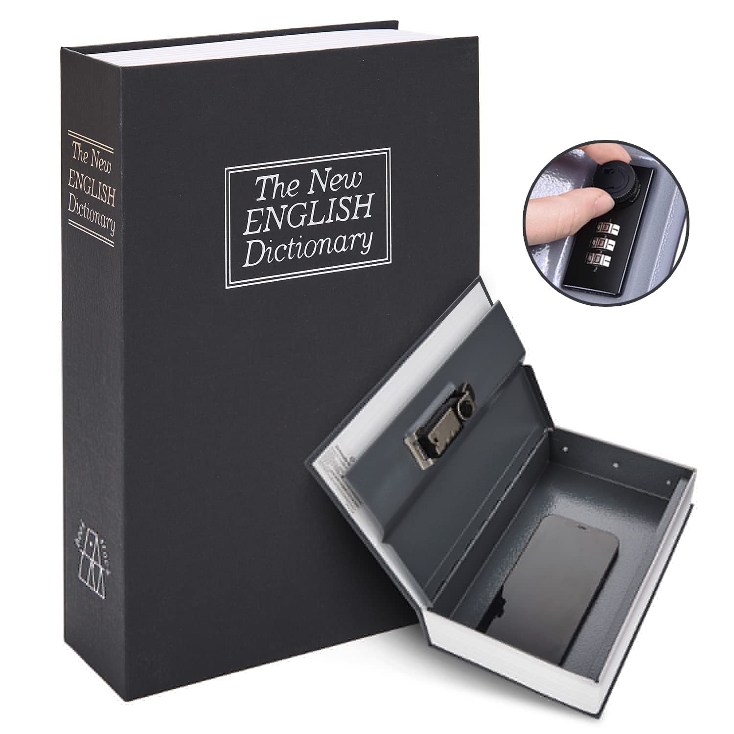 Book Safe Locker with Number Lock Secret Dictionary Design - Hidden Storage Box for Cash Jewellery Money, Steel Safe Lock for Home Office Security jewellery locker box for home-image-36
