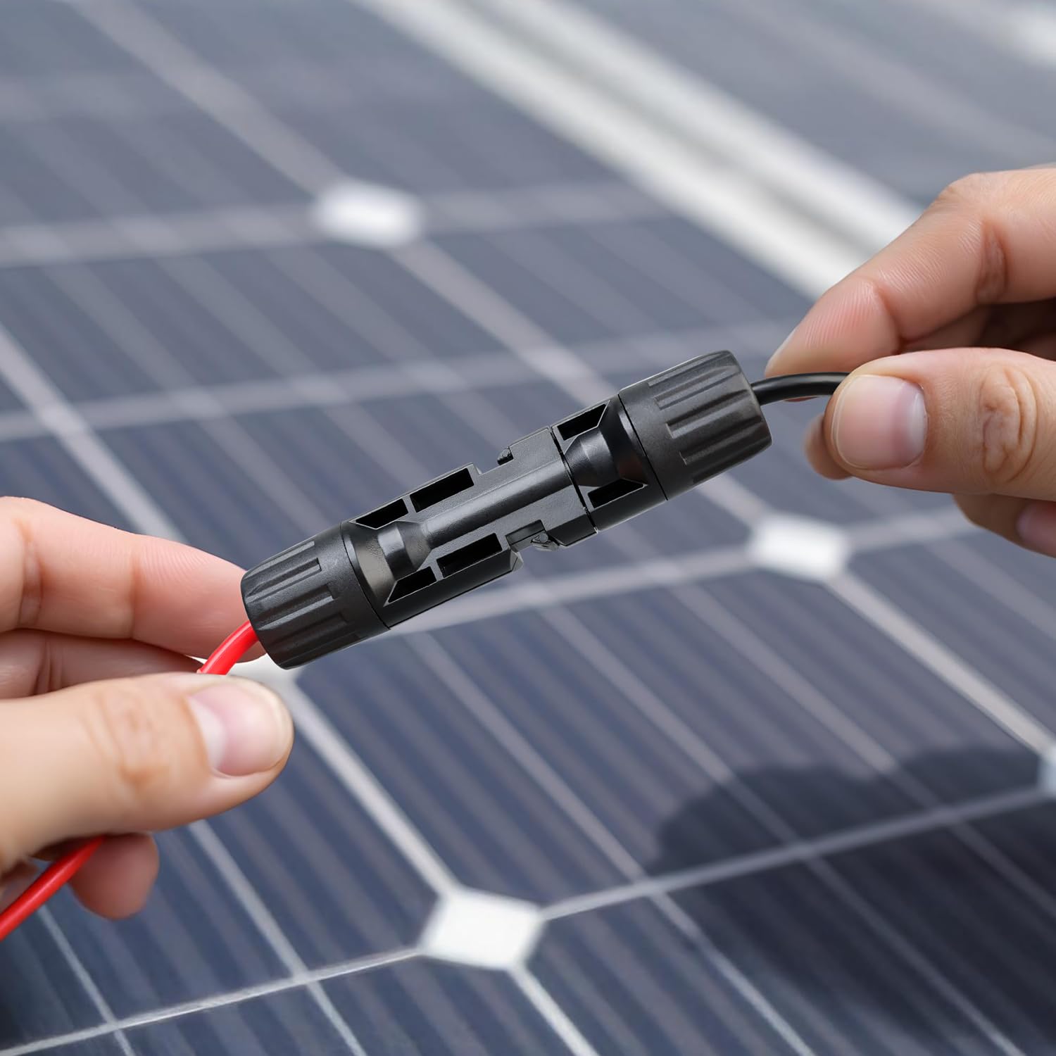 MADCATZ Cavo di prolunga solare da 10 AWG, una coppia di cavi paralleli per pannelli solari con connettori femmina e maschio impermeabili per camper, sistemi fotovoltaici (12,2 m rosso + 12,2 m nero)