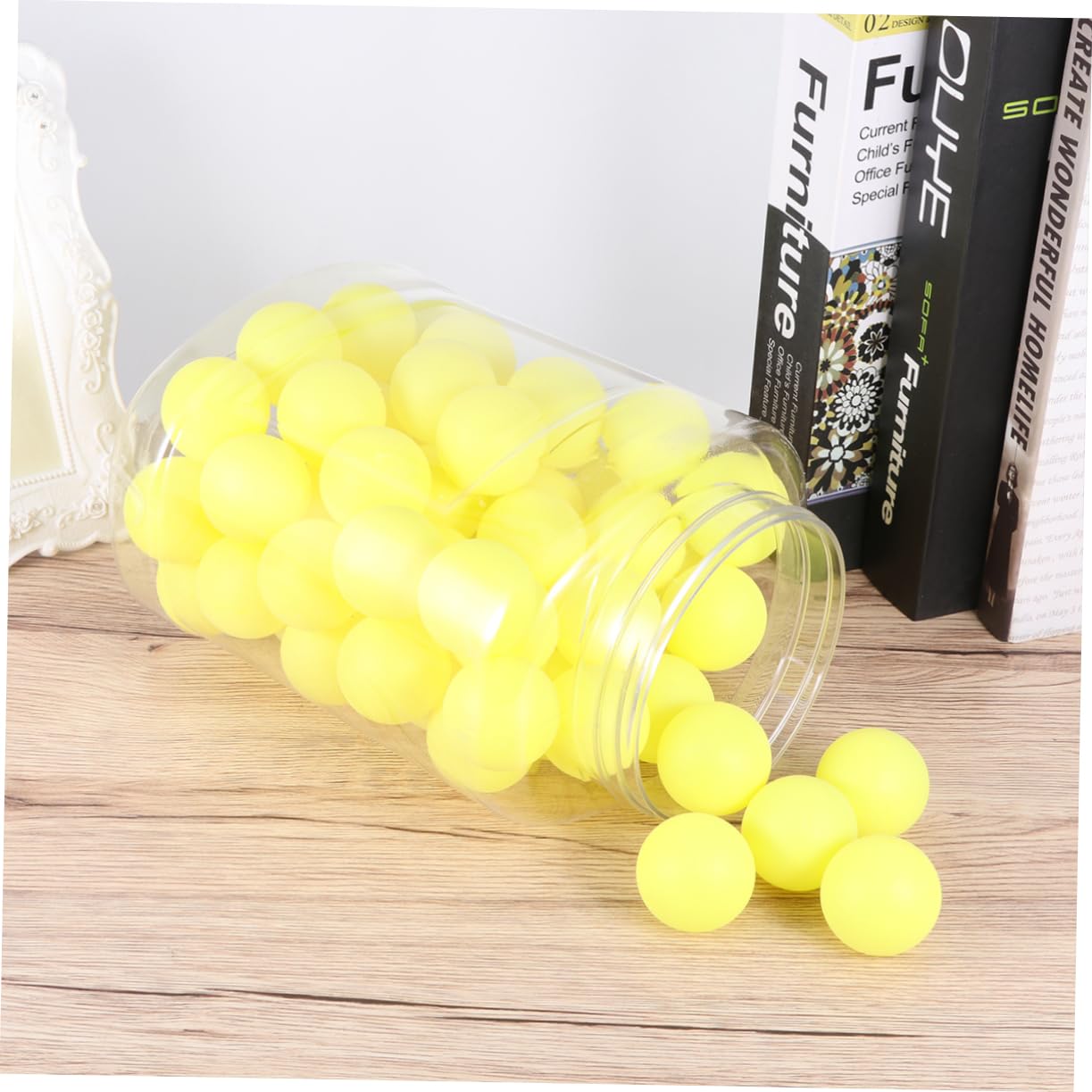 60 Palline da Ping Pong da 40mm in Pp Leggere e Perfettamente Bilanciate, Forma Rotonda per Principianti in Sport All'aperto a Casa