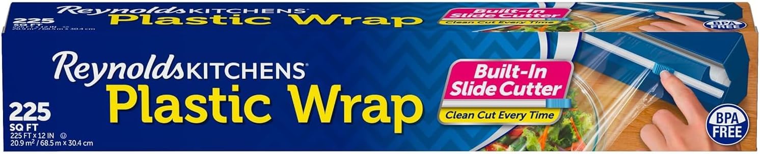 Reynolds Kitchens Quick Cut Plastic Wrap, 225 Square Feet, Pack of 6