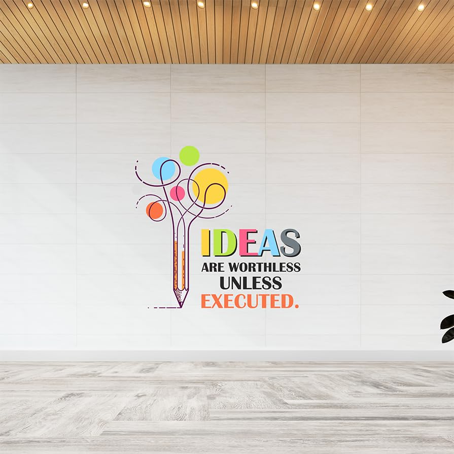 No Worries - Quote Wall Sticker for Living Room/Inspiring Wall Decals for Home & Office - Vinyl Stickers for Wall Decor - Easy to Apply (Size : 45cm x 45cm Inhale Exhale Multicolor) (B09XL97RNW) Amazon Price History, Amazon Price Tracker