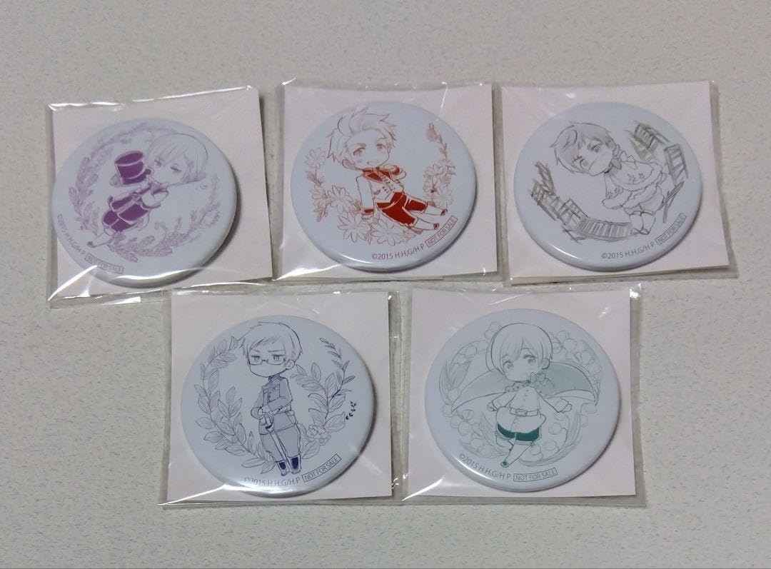 Amazon.co.jp: ヘタリア アニメイトフェア 特典 缶バッジ 5点セット 
