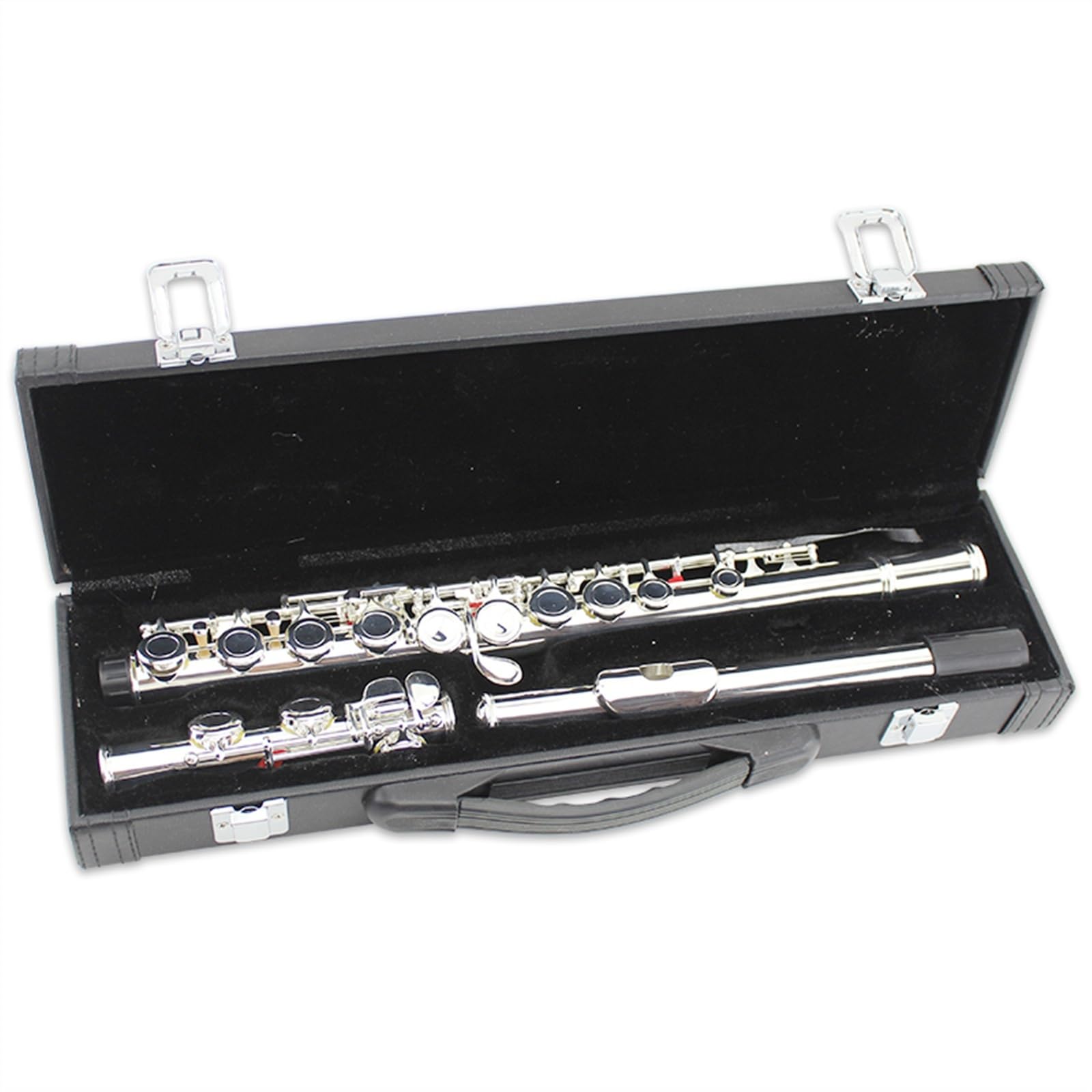 Professionale Flauto Traverso Strumento Per Flauto Traverso Placcato Argento In Rame Bianco Con Foro Chiuso A 16 Tasti Con Chiave E Divisa