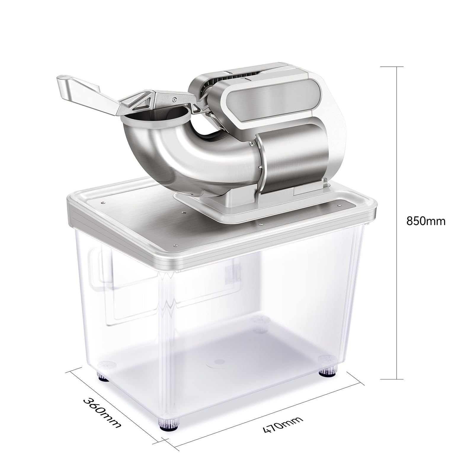 Trituradora de Hielo eléctrica Comercial 350W, 145 lbs/H máquina automática de Hielo con 8 contenedores de galones, máquina de Hielo afeitada de Acero Inoxidable para Bares Restaurantes Cafés
